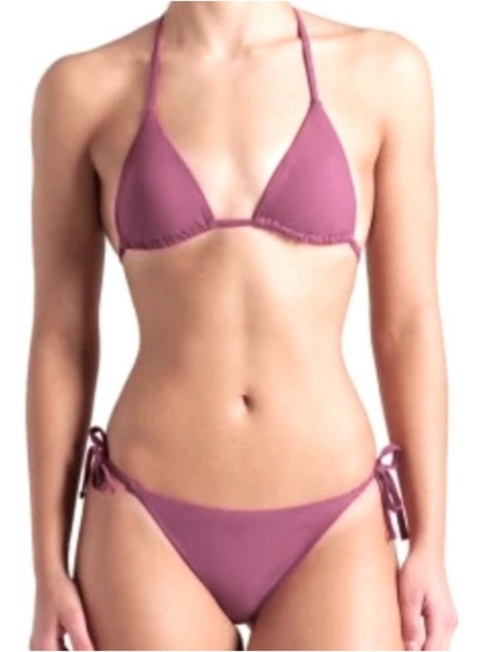 BEAUTY & The BEACH Pink Triangle Bikini Set L NWT